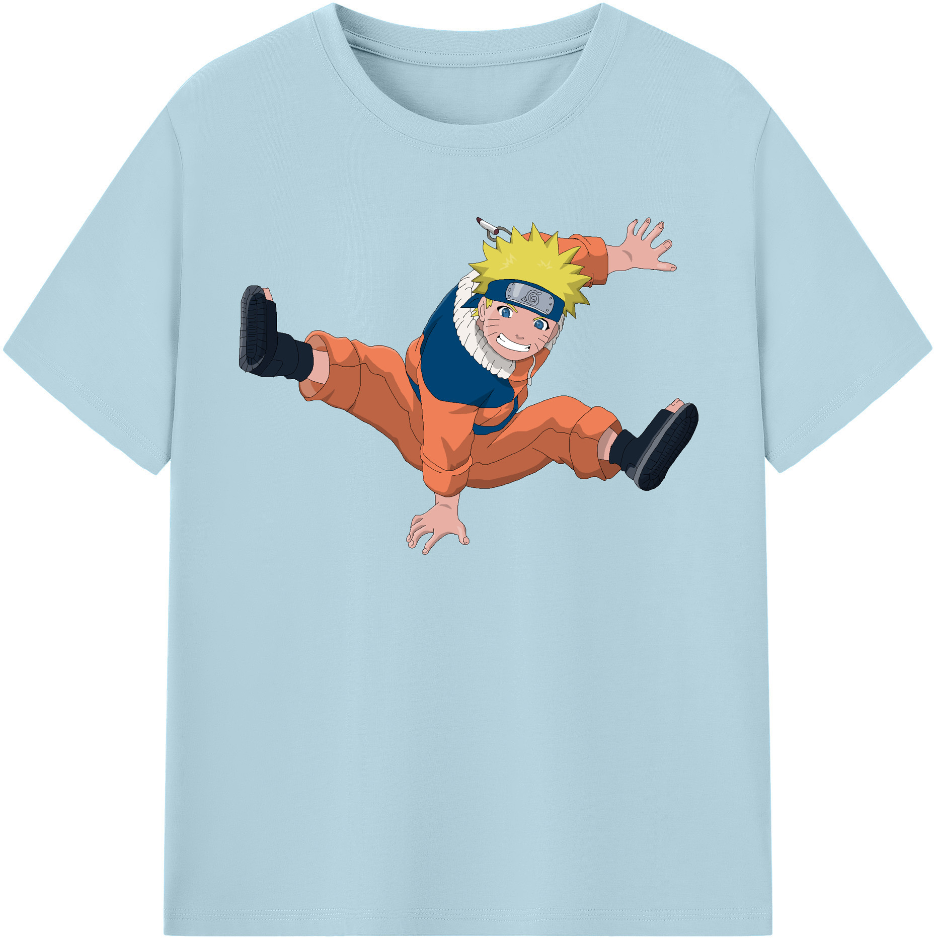 （画像用） NARUTO -ナルト- うずまき ナルト Uzumaki Naruto 綿100％半袖Tシャツ（フロントプリント）